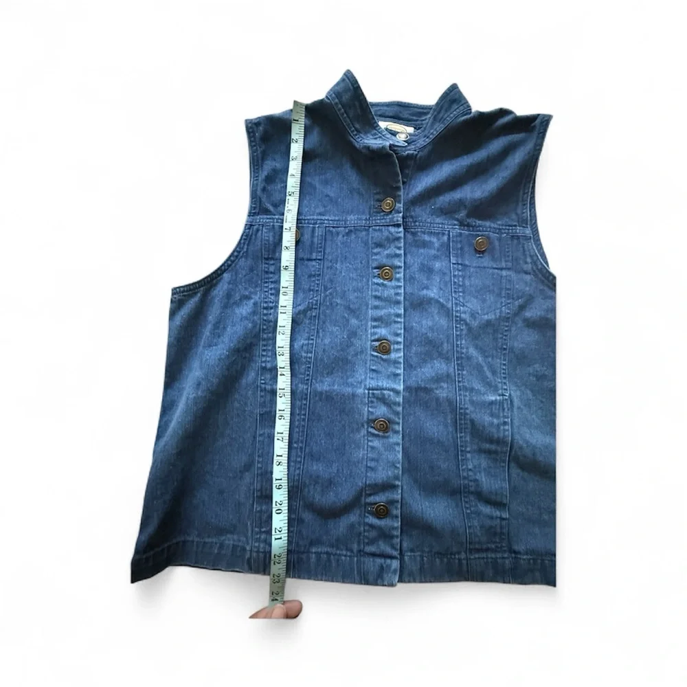 Talbots Classic Blue Denim Vest - Picture 4 of 6